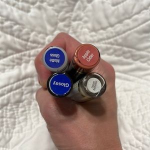 LipSense Apple Cider, Matt Gloss, Glossy Gloss and Oops remover
